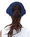 HINDAWI Sun Hats for Women Wide Brim UV Protection Summer Beach Visor Cap, Navy