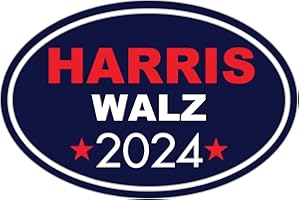CRAZY NOVELTY GUY Harris Walz 2024 Campaign Magnet, Kamala Harris Tim Walz (Waltz) President 2024 Car Magnet, Democrat, 6" x 4" Magnet