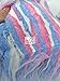 FAUX FAKE FUR ANIMAL LONG PILE ALASKA RAINBOW FABRIC - Pink/White/Blue - SOLD BY THE YARD RARE!!!! SPECIAL PRICE