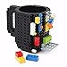 Happo Creative DIY Assembled BPA-Free Build On Brick Coffee Mug, 12 oz With Accessories