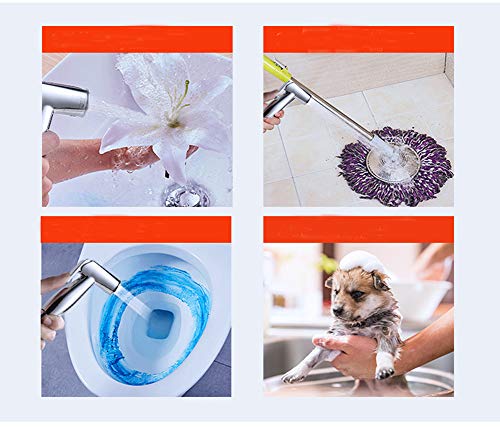 WYYSYNXB Tap with Bathroom Toilet Hand-held Faucet Flusher Pressurized Spray Gun - Thumbnail 5