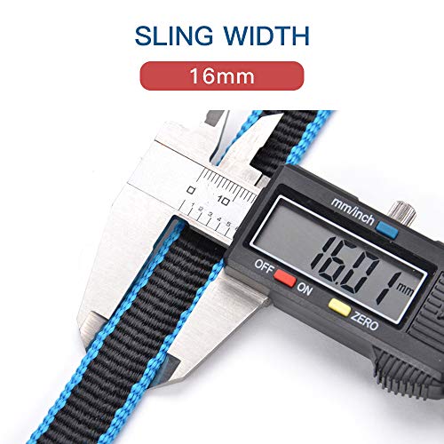 XINDA 16mm Nylon Sling Runner 22kN / 4840lb Climbing Utility Cord Rock Climbing, Mountaineering, Rappelling, Hiking, Emergency Gear (Yellow, 24inch/60cm 1pcs)