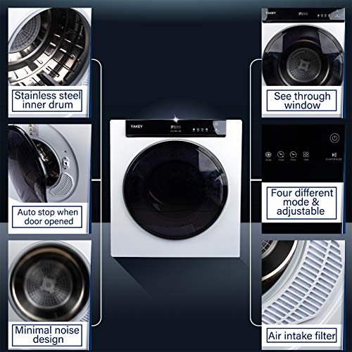 Portable Dryer, Compact Laundry Clothes Dryer 1400W for Apartment, Easy