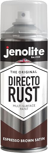 Jenolite Directorust Spray Paint Satin Espresso Brown 400ml Rust Metal view 9