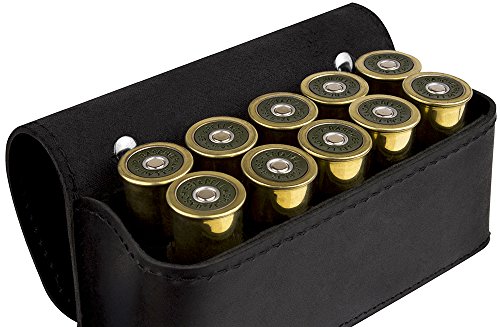 BronzeDog Handmade Leather Belt Cartridge Holder Hunting Shell Ammo Pouch Shotgun 16 12 Gauge (Black) - Thumbnail 7