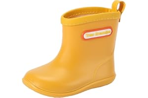 Tree Grandpa Toddler Rain Boots for Boys Girls Waterproof Baby Kids Rain Boots With Easy-on