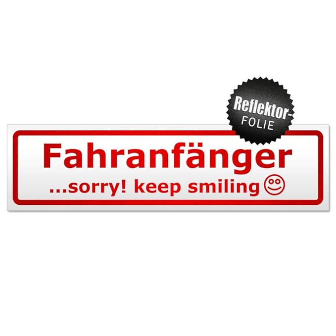 Bitte Nicht Aufregen Magnetschild Schild Magnetisch Kiwistar Fahranfanger