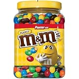 M&M'S Candies, Peanut Chocolate, 62 Ounce Jar, Pack of 1