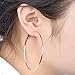 JunXin Stainless Steel Hoop Earrings Five-pointed Star Shaped Hollow Earrings Four Colors Set for Women Silver Golden Black And Rose Golden (3 pairs big hopp earrings)