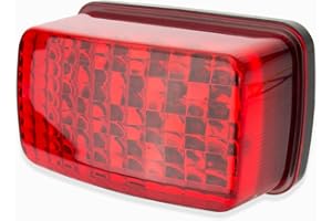 HAZAWA ATV LED Tail Light OEM Taillight 5KM-8472C-10-00 Compatible with Yamaha Rhino Kodiak Grizzly Big Bear Bruin Wolverine Viking（Red lens#1）