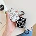 Joyleop(White Finger Cat) Compatible with Airpods 1/2 Case Cover,3D Cute Cartoon Animal Funny Fun Cool Kawaii Fashion,Soft Silicone Airpod Character Skin Ring Girls Boys Teens,Case for Air pods 1&2