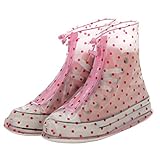Polka Dot L Reusable Waterproof Guard Slip-resistant Women Girls Shoes Cover