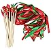 Cieovo 50 Pack Ribbon Wands Wedding Streamers with Bells, Fairy Wands Stick Wand Party Favors for Wedding Baby Shower Birthday Holiday Christmas Activities Celebration