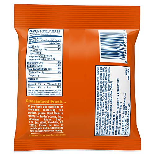 Lance GoldNCheese Baked Snack Crackers, SingleServe 1.25 Ounce (Pack