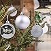Christmas Balls Ornaments for Xmas Tree - Shatterproof Christmas Tree Decorations Large Hanging Ball Silver 4.0