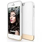 iPhone 6 Plus Case, Maxboost [Vibrance Series] For Apple iPhone 6 Plus Case (5.5) (2014) Protective Hard Cover- White/Champagne Gold