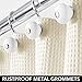 mDesign Waffle Knit Shower Curtain - Long Cotton Blend Bathroom Shower Curtain - Spa Quality, Luxury, Solid Color Cloth Shower Curtains for Bathroom - Hyde Collection, 72
