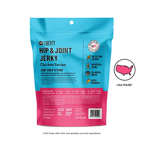 LIBERTY FUNCTIONAL HEALTHY HIP AND JOINT DOG JERKY TREATS, CHICKEN, 5 OUNCE