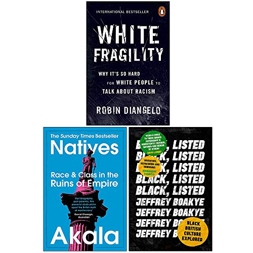 White Fragility, Natives, Black Listed 3 Books Collection Set