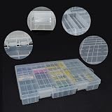 WYAN 60 AA 40 AAA Battery Organizer Storage Case Transparent view 4