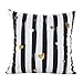 TOOPOOT Gold Foil Print Pillow Sofa Waist Cushion Pillowcase (a)