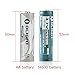 OLIGHT Eelectric Battery 750mah 14500 3.7V Protected (2 mm Longer Than Standard Batteries) Rechargeable Li-ion Batteries for Camera S15 LED Flashlight Torch LD11 SK68 Q5 J5 EA11 ，Set of 2