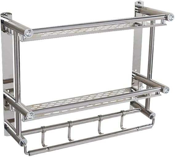 Barra de toalla de baño de acero inoxidable para colgar en la pared de