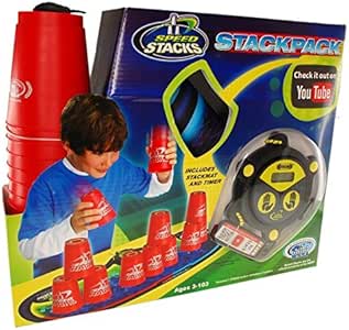 Amazon.com: Speedstack RED Plastic Metallic Stackpack Stacking ...