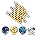 Carbide End Mill Engraving Bits with Titanium Coat, Sibaok 10 PCS CNC Rotary Burrs Set Tool for PCB Model Plastic Fiber Carbon Fiber Hardwood, 1/8'' Shank, 0.8-3 mm