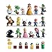 HXDZFX 32 PCS Super Mario Action Figures,Super Mario Bros Figurines Peach Princess,Daisy Princess,Turtle,Mushroom,Orangutan,Coin,Brick,Perfect for Onaments Decoration collectionism
