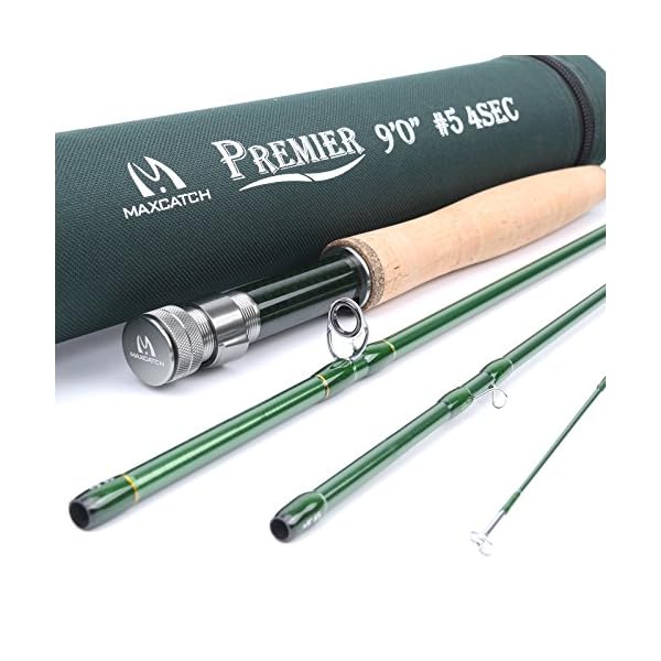 Maxcatch-3-12wt-Medium-fast-Action-Premier-Fly-Rod-IM8-Carbon-Blank-for-High-Performancewith-AA-Cork-Grip-Hard-Chromed-Guides-and-Cordura-Tube