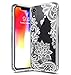 iPhone XR Case, XR Case, iPhone 10(Ten)R Case Huness TPU Grip Bumper and Clear Flower Transparent Hard PC Backplate Hybrid Slim Phone Case Cover for Apple iPhone XR 2018 Phone (6.1