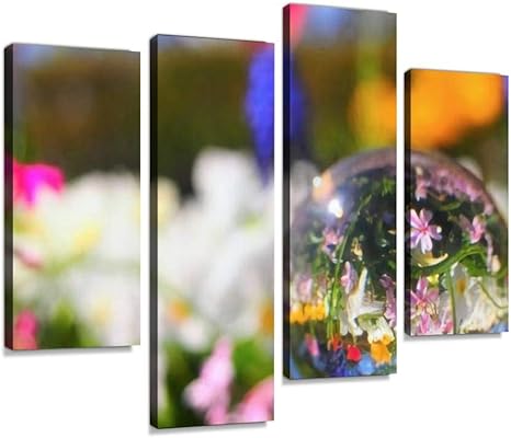 Amazon チューリップ ムスカリ 芝桜 ガラス玉 ビー玉 水晶 パンジー ビオラ 花畑 春 青空 花 植物 ユリ科 鮮やか キャンバスアート アートボード 壁掛け装飾 おしゃれ 部屋飾り インテリアパネル 絵画 ポスター 木枠付きの完成品 アートフレーム ポスター オンライン通販