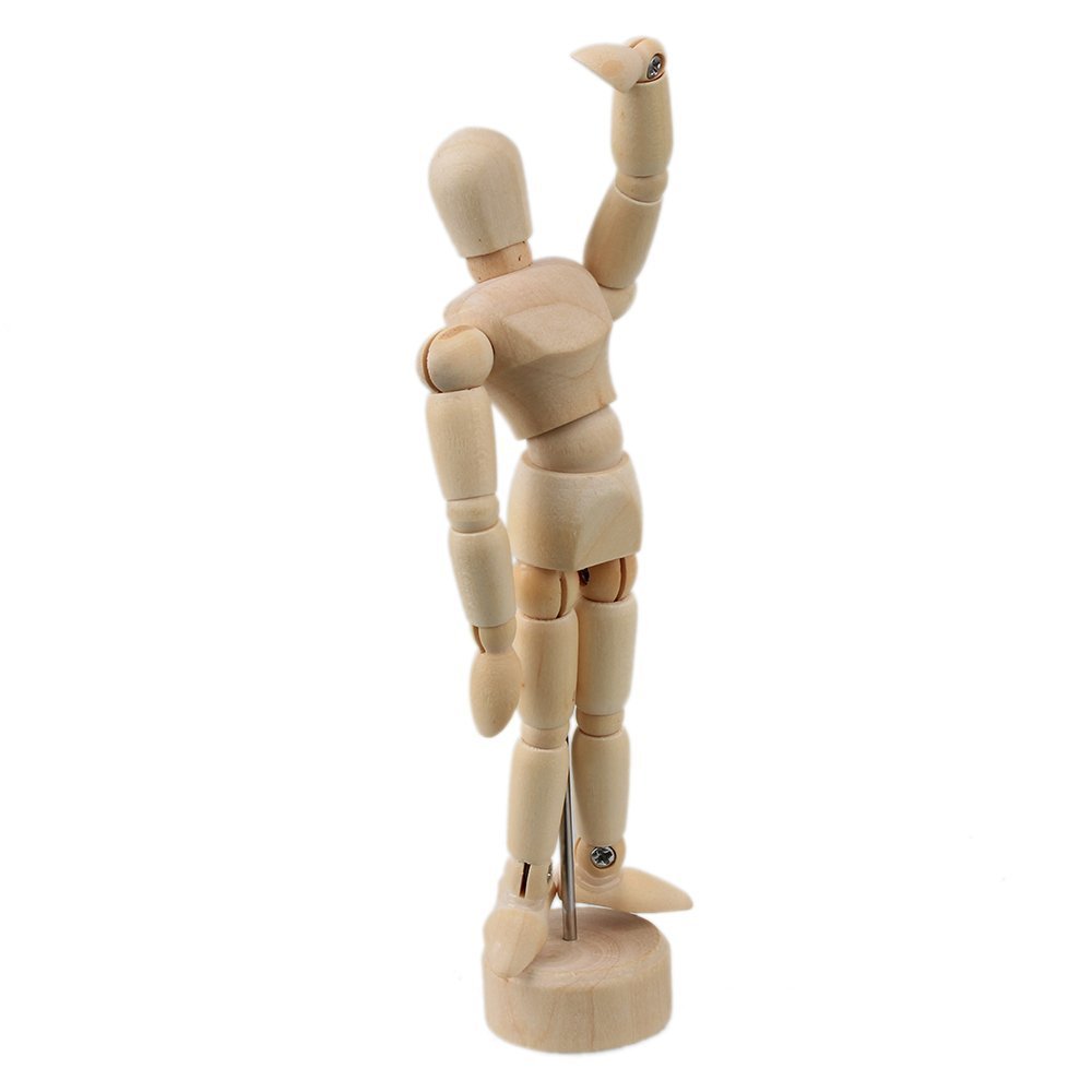 BQLZR Wooden 4.7" Artist Drawing Manikin Articulated Mannequin With