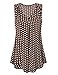 Gaharu Women's Vintage Sleeveless V Neck Pleated Chiffon Polka Dot Tank Top