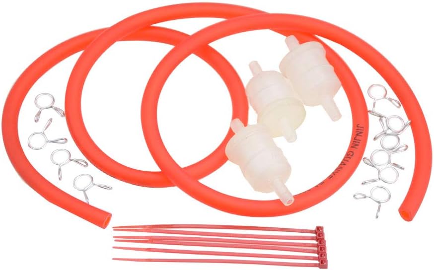 GOOFIT red moto Gas Fuel Filter Line Spring Clips Clamps Tube Hose