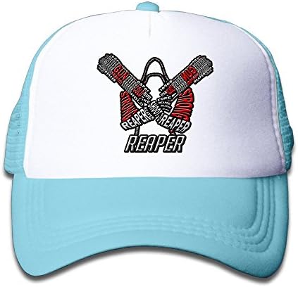 Custom Children Flat Billed Overwatch Cool Reaper Basketball Cap Hat SkyBlue