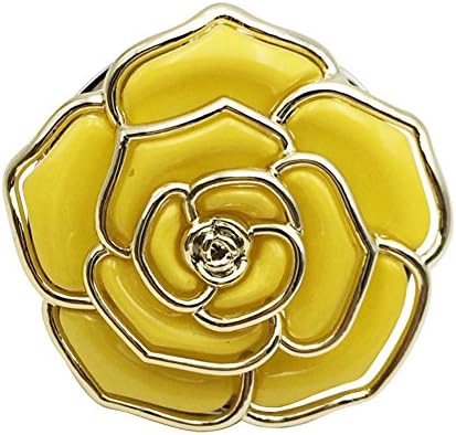 LICY Textured Shimmery Metal Handbag Hanger Womens Foldable Purse Hook (Yellow)