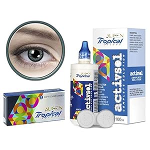 Tropical Colors 3 Month Disposable Contact Lenses – 2 Units (-5.00.Ocean Green)