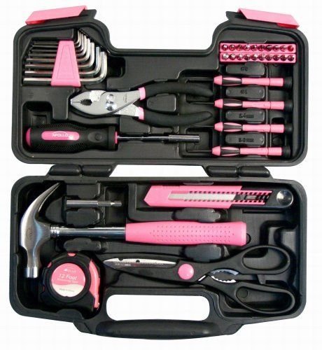 Apollo Precision Tools DT9706P 39-Piece Pink General Tool Set, New