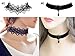 MLYSA 8 Pieces Womens Black Velvet Choker Necklace for Women Girls Lace Choker Gothic Tattoo Necklaces