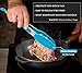 Walfos Heat Resistant Cooking Tongs with Silicone Tip, Premium Sturdy 12-inch ，9-inch and 7-inch Thick Stainless-Steel Locking Kitchen Tongs for Cooking, Barbecue, Salad, Grilling, Frying, Set of 3