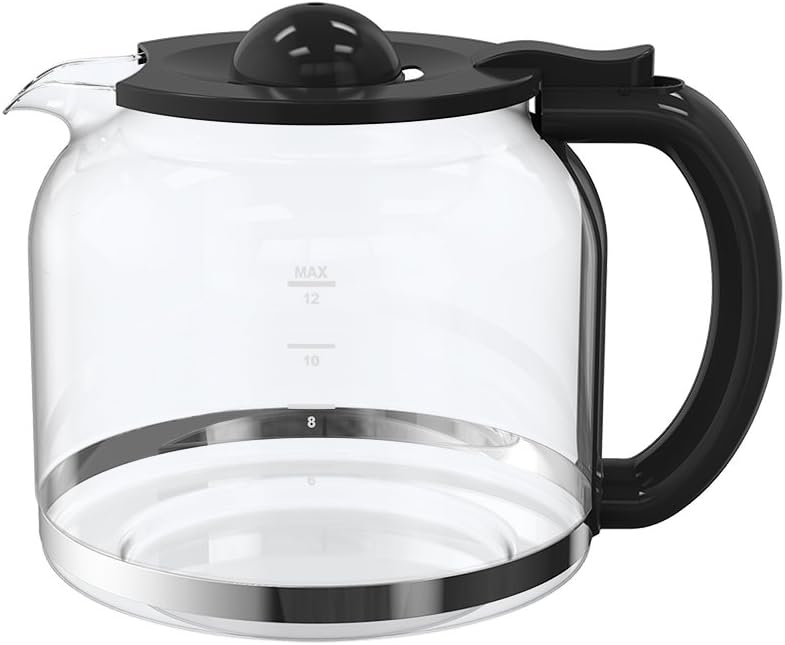 Homgeek Filter Coffee Machine Drip Coffee Maker with 1.5L Glass Jug (12 Cups), Timer Function, Boil-Dry Protection, 900W (1 x Pod)