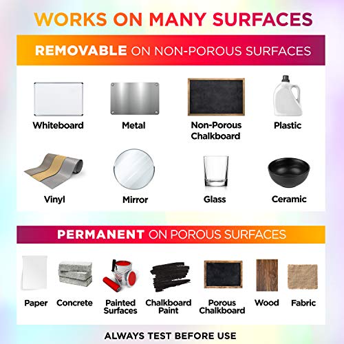 WEISBRANDT Washable Markers, Liquid Chalk Markers & Metallic Colors