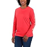 Carhartt Women's Loose Fit Heavyweight Long-Sleeve Logo Sleeve Graphic T-Shirt