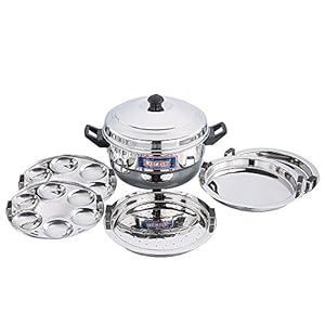 Expresso 12 pcs Idli Maker Stainless Steel Induction & Standard Cooker (2 Plates)