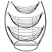 MyGift Black Metal Hammock Fruit Basket, 3 Tier Vegetables Produce Storage Rack Display Stand