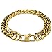 Thick 18k Gold Bracelet Cuban Link Chain for Men + Leatherette Gift Bag