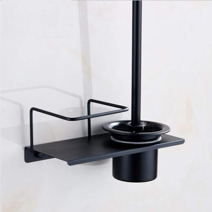 Toilet Cleaning Brush Wall Mounted 304 Stainless Steel Black Toilet