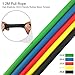 DONGJI Resistance Band Set with Door Anchor, Ankle Strap for Fitness and Exercise(5 Colors)